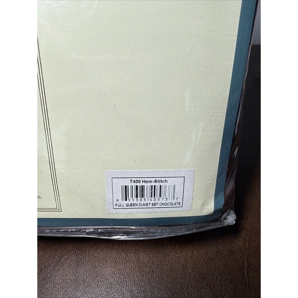 NEW 3 pc Full / Queen 400 Thread Count 100% Cotton Sateen Duvet & Sham Set Brown